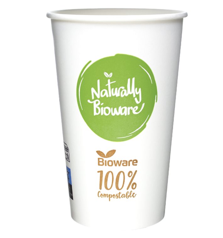 Pappbecher Bioware® Ø9,0cm 540ml (1.000 Stück) Pappbecher Bioware® Ø9,0cm 540ml (1.000 Stück)