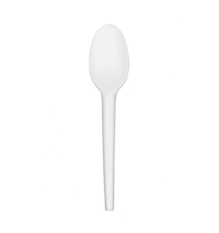 Bio-Löffel Wiederverwendbar aus CPLA Weiß 16,5cm (100 Stück) Bio-Löffel Wiederverwendbar aus CPLA Weiß 16,5cm (100 Stück)