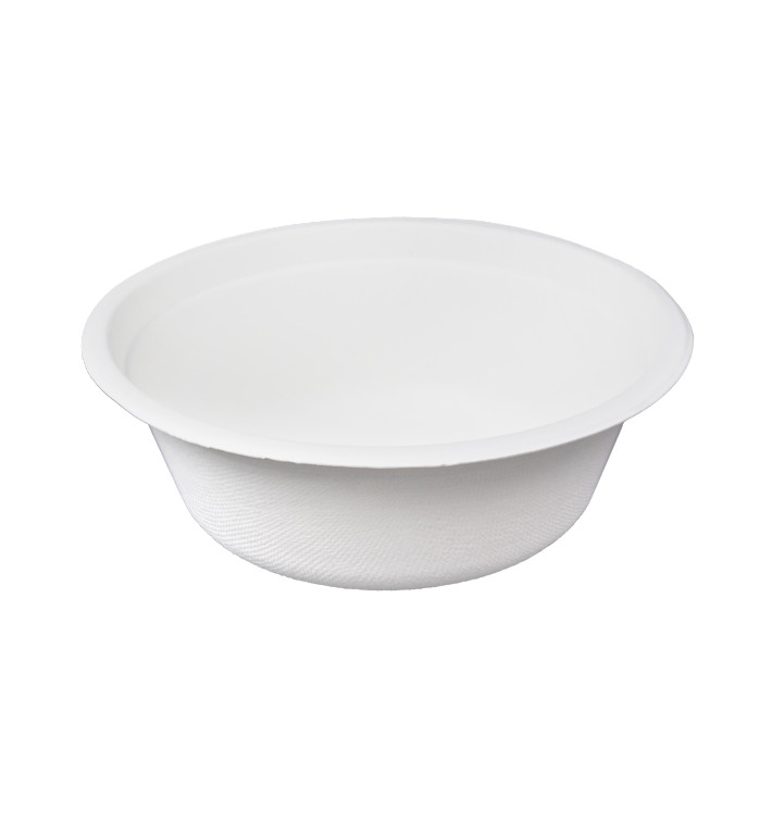 Zuckerrohrschale weiß 600ml Ø15,5cm (25 Stück) Zuckerrohrschale weiß 600ml Ø15,5cm (25 Stück)