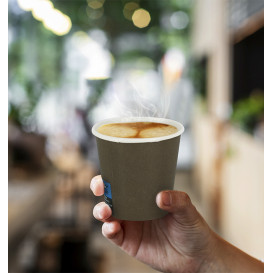 Bio Kaffeebecher To Go Braun 4Oz/120ml Ø6,2cm (3.000 Stück)