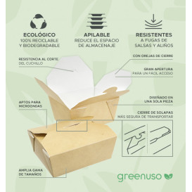 SnackBox Amerikanische Kraft 13x8,5x6cm 700ml (360 Stück) SnackBox Amerikanische Kraft 13x8,5x6cm 700ml (360 Stück)