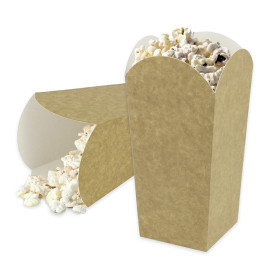Kleine Popcorn Box Kraft 45g 6,5x8,5x15cm (25 Stück)