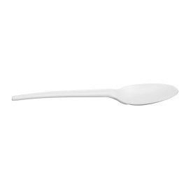 Bio-Löffel Wiederverwendbar aus CPLA Weiß 16,5cm (100 Stück)
