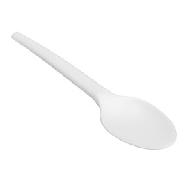 Bio-Löffel Wiederverwendbar aus CPLA Weiß 16,5cm (100 Stück)