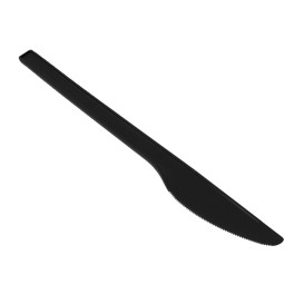 Bio-Messer aus CPLA Schwarz 17cm (25 Stück)