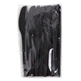 Bio-Messer aus CPLA Schwarz 17cm (25 Stück)