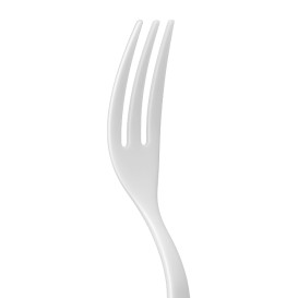 Bio-Gabel Wiederverwendbar aus CPLA Weiß 10cm (100 Stück)