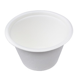 Fingerfood Zuckerrohrschale weiß 100ml Ø7,5cm (50 Stück)