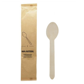 Holzlöffel Ummantelter 16cm (50 Stück)