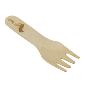 Mini Holzgabel “Soft” 7,5cm (100 Stück)