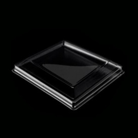 Glasdeckel für Plastikschüssel Viereckige Verkostung (50 Einh.) 