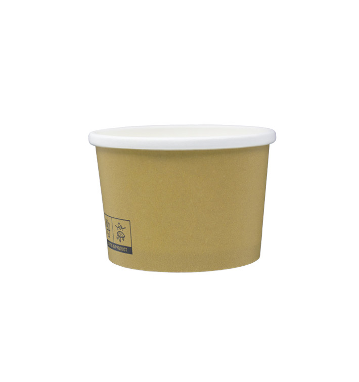 Kraft Pappbecher mit weißem Rand 250ml Ø9,0cm (25 Stück) Kraft Pappbecher mit weißem Rand 250ml Ø9,0cm (25 Stück)