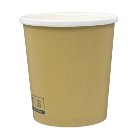 Kraft Pappbecher mit weißem Rand 450ml Ø9,8cm (25 Stück)