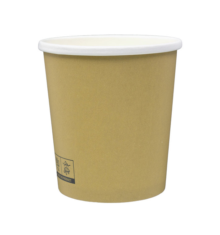 Kraft Pappbecher mit weißem Rand 450ml Ø9,8cm (25 Stück)