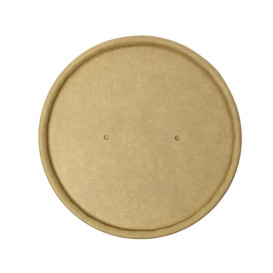 Kraftkarton-Deckel für Ø11,6cm Kraft Pappbecher (25 Stück)