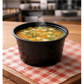 Kunststoffbehälter aus PP Schwarz 470ml (500 Stück)