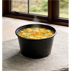 Kunststoffbehälter aus PP Schwarz 470ml (50 Stück)