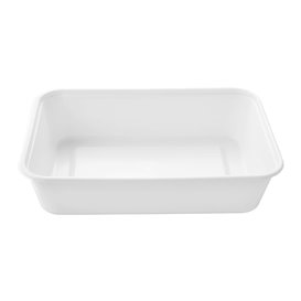 Behälter Rechteckig aus PP Weiß mit Deckel 500ml 17,3x11,9cm (50 Stück)