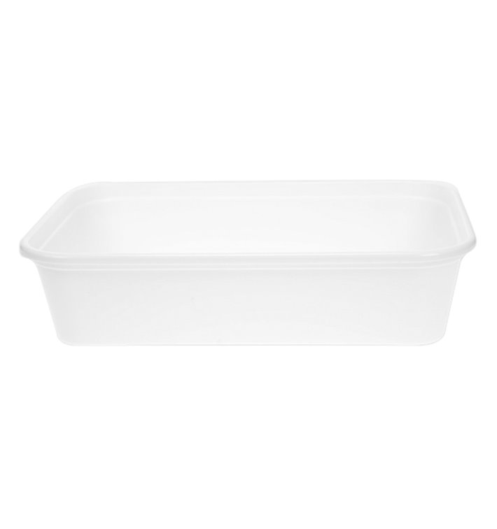 Behälter Rechteckig aus PP Weiß mit Deckel 500ml 17,3x11,9cm (50 Stück) Behälter Rechteckig aus PP Weiß mit Deckel 500ml 17,3x11,9cm (50 Stück)