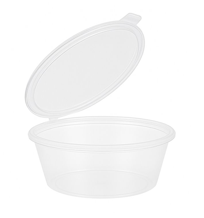Dressingbecher mit Klappdeckel aus PP 6OZ/180ml (1.000 Stück) Dressingbecher mit Klappdeckel aus PP 6OZ/180ml (1.000 Stück)