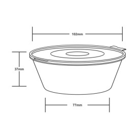 Dressingbecher mit Klappdeckel aus PP 6OZ/180ml (100 Stück)