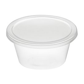 Dressingbecher mit Deckel Transparent aus PP 2Oz/60ml (100 Stück)