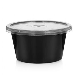 Dressingbecher mit Deckel Schwarz aus PP 4Oz/120ml (2.000 Stück)
