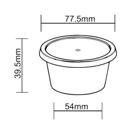 Dressingbecher mit Deckel Transparent aus PP 4Oz/120ml (100 Stück)