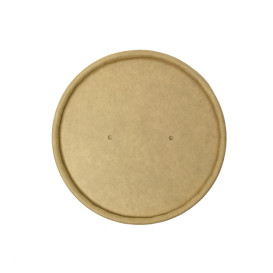 Kraftkarton-Deckel für Ø9,0cm Kraft Pappbecher (400 Stück)