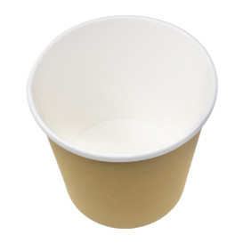Kraft Pappbecher mit weißem Rand 750ml Ø11,7cm (25 Stück)
