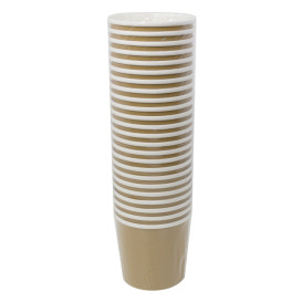 Kraft Pappbecher mit weißem Rand 750ml Ø11,7cm (25 Stück)