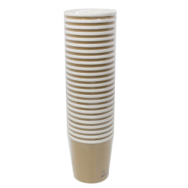 Kraft Pappbecher mit weißem Rand 450ml Ø9,8cm (25 Stück)