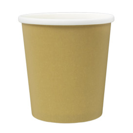 Kraft Pappbecher mit weißem Rand 450ml Ø9,8cm (25 Stück)