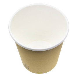 Kraft Pappbecher mit weißem Rand 450ml Ø9,8cm (25 Stück)