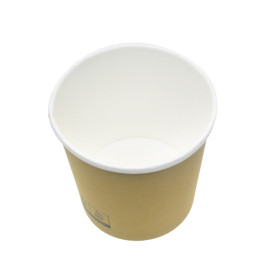 Kraft Pappbecher mit weißem Rand 350ml Ø9,0cm (25 Stück)