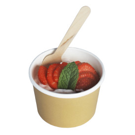 Kraft Pappbecher mit weißem Rand 250ml Ø9,0cm (25 Stück)