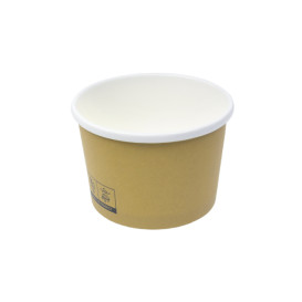 Kraft Pappbecher mit weißem Rand 250ml Ø9,0cm (25 Stück)