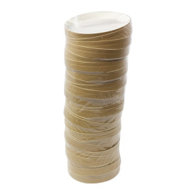 Kraftkarton-Deckel für Ø11,7cm Kraft Pappbecher (25 Stück)