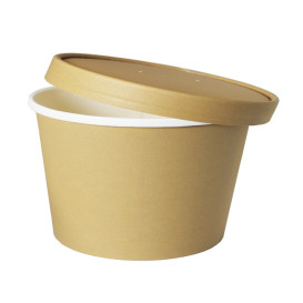 Kraftkarton-Deckel für Ø9,0cm Kraft Pappbecher (25 Stück)