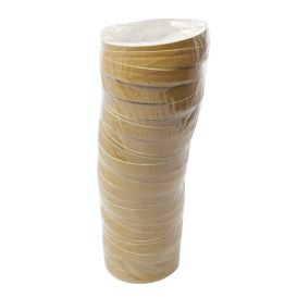 Kraftkarton-Deckel für Ø9,0cm Kraft Pappbecher (25 Stück)