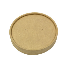 Kraftkarton-Deckel für Ø9,5cm Kraft Pappbecher (400 Stück)