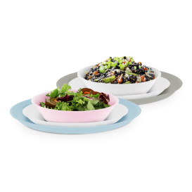 Wiederverwendbare Plastikteller PP Mineral Weiß Ø180mm (1 Stück)