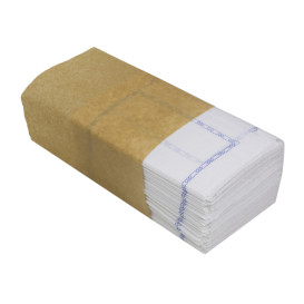 Papierservietten mit Zickzackfalz Weiß Muster 14x14cm (250 Stück) 