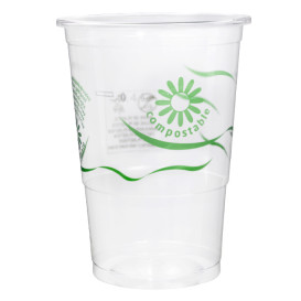 Bio-Becher aus PLA Transparent 250ml Ø7,3cm (25 Stück)