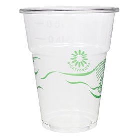 Bio-Becher aus PLA Transparent 250ml Ø7,3cm (25 Stück)