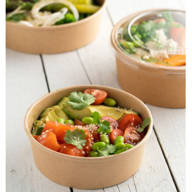 Salatschüssel aus Kraftkarton 600ml Ø15,0cm (300 Stück)