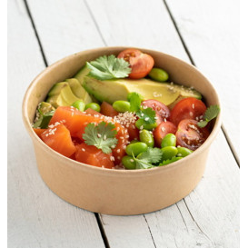 Salatschüssel aus Kraftkarton 750ml Ø15,0cm (300 Stück)