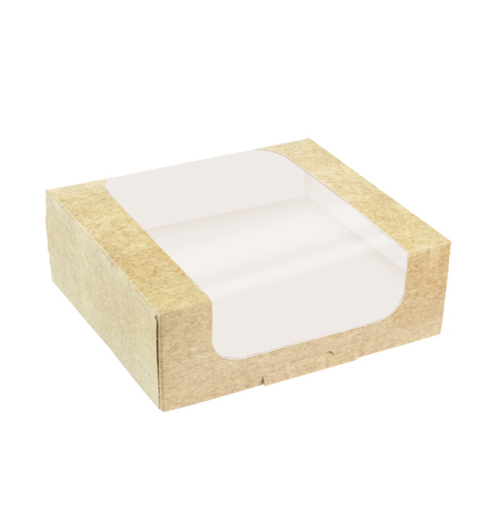 Quadratische Verpackungen für Bäckereien PackiPack Vision Kraft 24x24x10cm (25 Stück) Quadratische Verpackungen für Bäckereien PackiPack Vision Kraft 24x24x10cm (25 Stück)