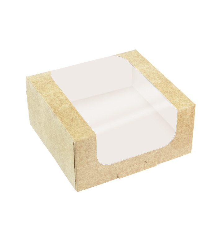 Quadratische Verpackungen für Bäckereien PackiPack Vision Kraft 10x10x8cm (X Stück) Quadratische Verpackungen für Bäckereien PackiPack Vision Kraft 10x10x8cm (X Stück)