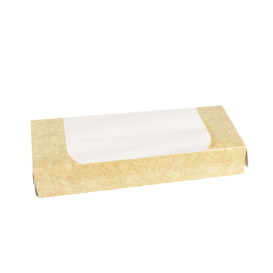 Rechteckige Verpackungen für Bäckereien PackiPack Vision Kraft 20x10,5x5cm (50 Stück)